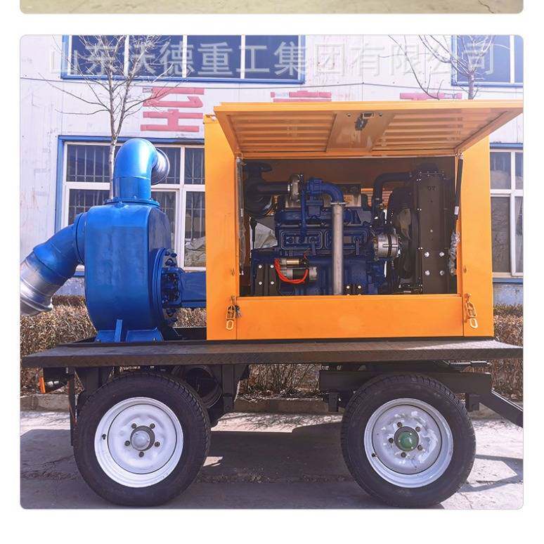 应急防汛柴油水泵机组移动农用灌溉大型高扬程抽水柴油机水泵机组