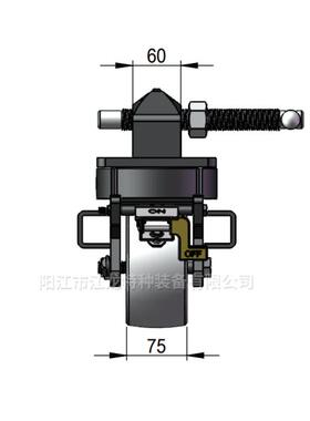 6XK8860-IS3超重型箱全钢轮高载带10吨承重集装脚轮侧装锁刹车活