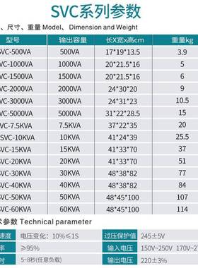 精家通SV5/1电030092C/15/20K单相稳压器220V全自动用交流稳压源