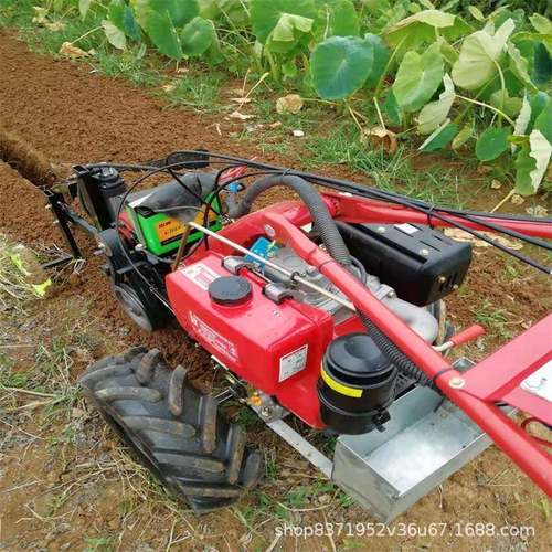 功多能自挖来水道开槽机QTP手扶柴油管道开沟管机工地施工埋线槽