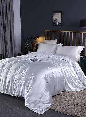 真丝四套桑蚕丝纯色双面丝绸滑套床单床笠冰丝丝夏ZG-56565件季床