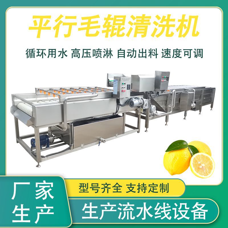 根茎类蔬菜清洗机土豆红薯清洗机商用全自动毛辊清洗机