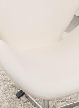 天鹅椅休闲18625沙发网女生梳妆椅化妆椅奶油风办公椅计师洽红谈