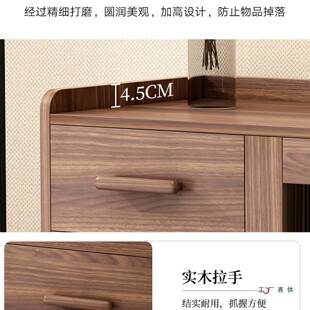 中式餐边柜现代简约储物柜边柜橱柜碗柜子经济型茶水柜胡桃木色