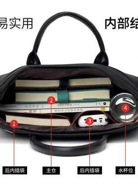 州25530资39文件包防水大容量布商务男士手提会议袋帆料公齐文包l