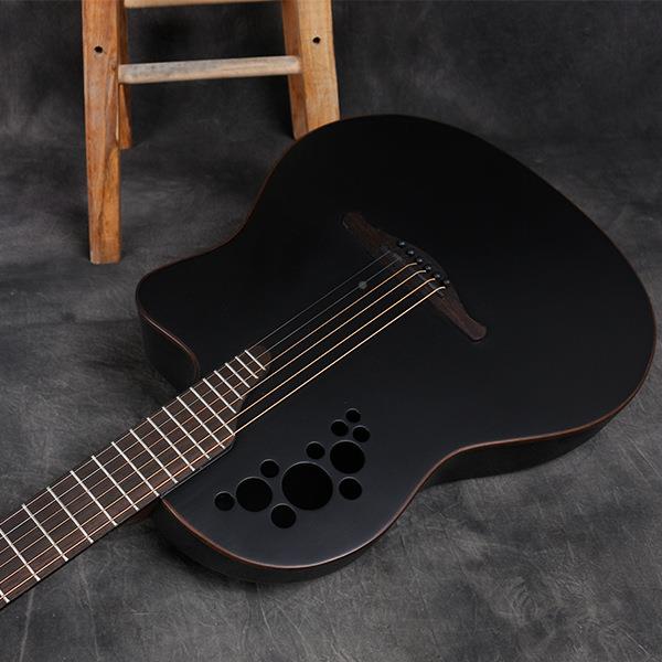 新葡款个性高圆品民谣电箱吉他solosta单板萄孔背41寸质电声木吉