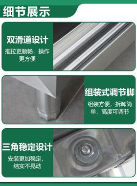 厨房操作房台不锈钢推工作台厨饭店荷拉门打台切菜碗碟柜商用PPN