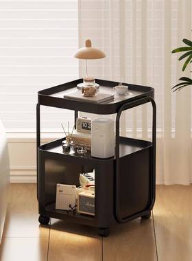 奶油风铁床头柜家用小卧室型床xk202508边置架客厅物可移动沙发边