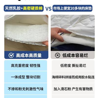 乳胶床绵垫软垫家用床褥卧垫子被学生宿舍室单人YXA-2910租房专用
