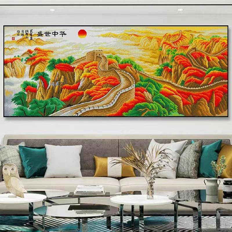 十字绣新2025新款式大幅盛世中0719中华41色刺满绣中式绣线绣自己