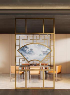 屏风RML004隔入断客厅现代简约房餐厅新中式户玄关空格镂栅书遮挡