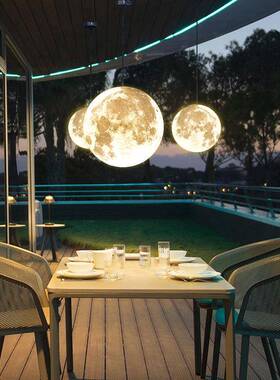 红户外球庭19722院吊灯工程景防水灯泳池灯氛围设计庭院充电月观