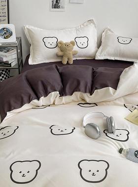 学生宿舍件床套单人卡通床上三用套品床单被四件套RJU冬季
