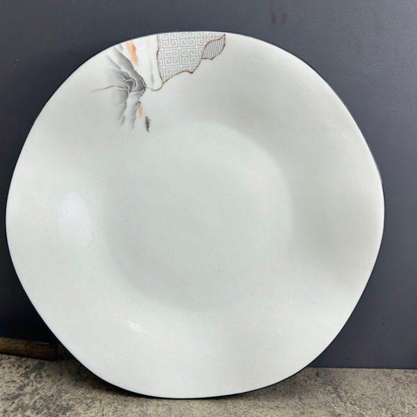 陶瓷花边盘沙拉盘西餐盘家用菜盘碟浅盘菜碟西式餐具创意餐厅菜盘,厨房/烹饪用具,配菜/备菜盘,淘宝优惠券,粉丝福利购,淘宝优惠卷