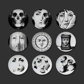 挂盘壁饰盘子欧美黑白人物陶瓷酒吧墙面挂件客厅餐厅装 饰艺术摆件