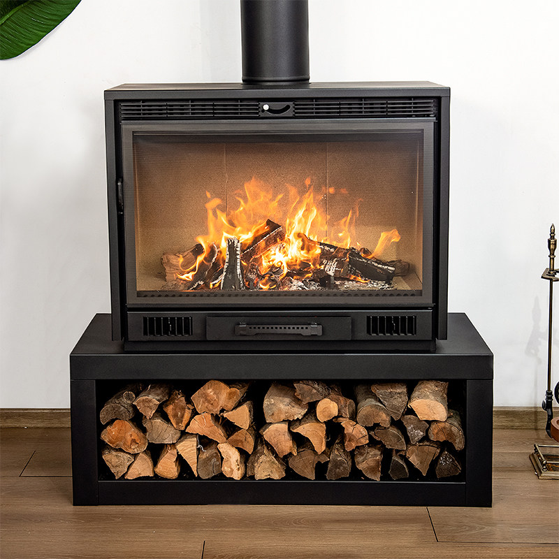 欧式壁炉真火燃木柴家用别墅民宿客厅装饰钢板取暖器嵌入式柴火炉