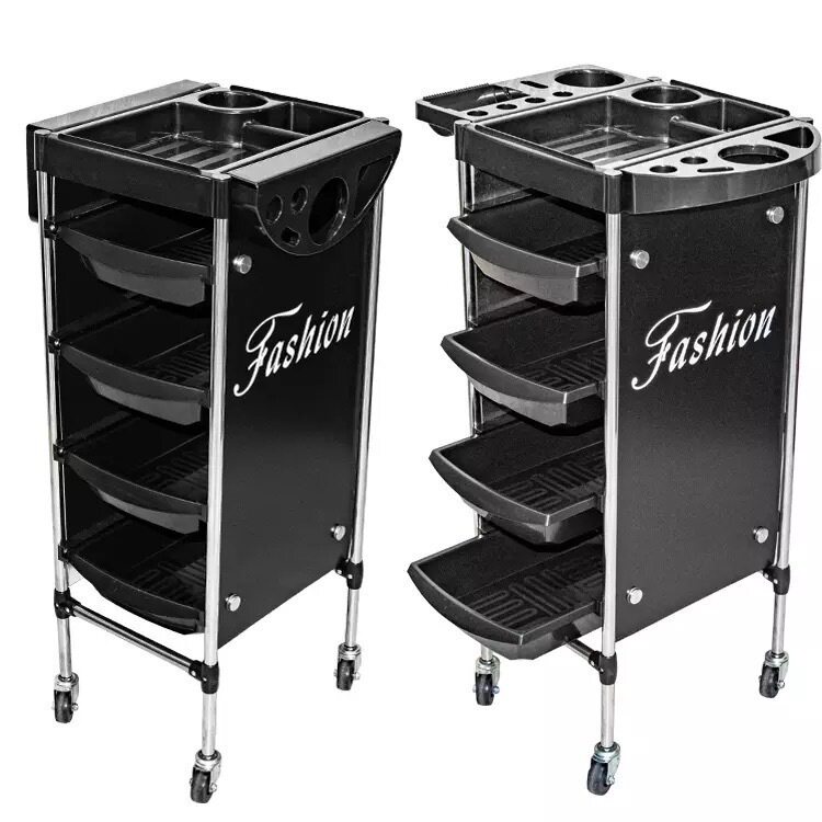 跨境美发推车理发店发廊可移动收纳置物架家用沙龙工具车厂家直销