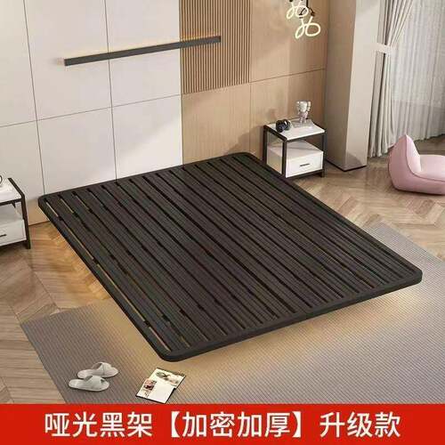 网红简约悬浮床轻奢无床头双人床公寓铁架床出租屋镀锌管床架加密