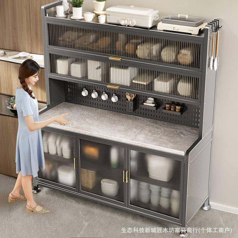 特厚岩板厨房置物架多层多功能餐边柜储物柜子婴儿喂养台收纳橱柜,收纳整理,烫衣板及配件,淘宝优惠券,粉丝福利购,淘宝优惠卷