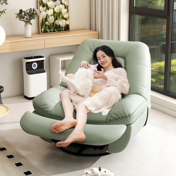 单人沙发客厅轻奢高端电动功能沙发位头等太空懒人布艺沙发椅摇椅