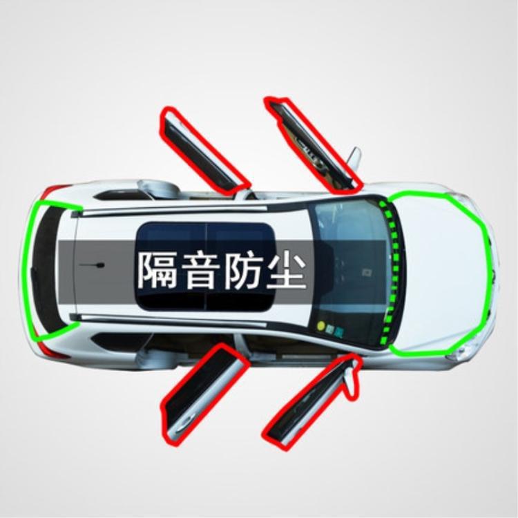 汽车全车门缝B柱防尘风降噪音小大D型静音隔音引擎盖条改装密