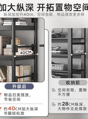 书架落地物小架小铁艺型卧室客厅DUX多层收纳架子窄置缝简易家用