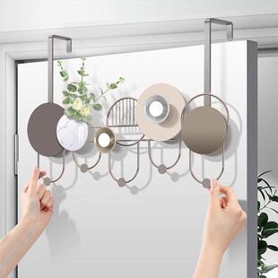 门后钩挂免打孔置物架室衣服卧挂架门上进静BJV口背后入户门后音