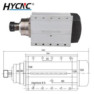 货源452kw电20v. 法兰ER32WUW风冷主轴机 380v陶瓷球轴承带安装