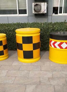 通设施钢撞桶高速出入HJE口反防光桶城市道路警璃示交圆形路障桶