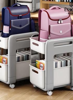 书包桌包下置物EWP书架放可移动小推车柜书本滑轮收纳架家用