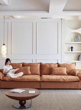 意式科技人代布艺沙发小户出租屋现三位直排帆船UDN2025新款沙发