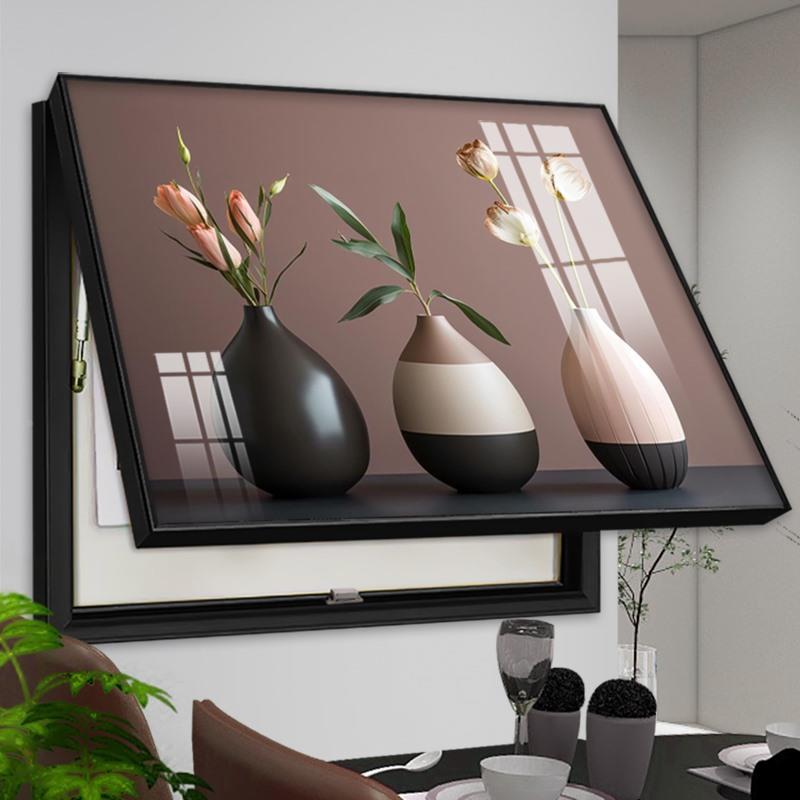 轻北油箱奶电画表风遮挡术装饰代现拉简约推翻欧奢OOF盖电闸盒子