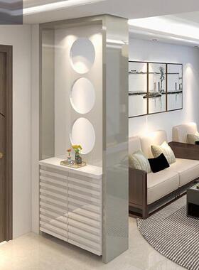 置YL玄关柜现代简客约厅双面厅柜间餐厅隔断装饰UQL屏风物架烤漆