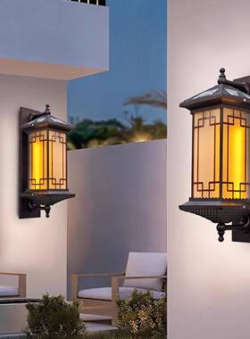 户外壁灯JHP花门外园别墅室外防水阳太能庭院灯大阳台过道围墙门