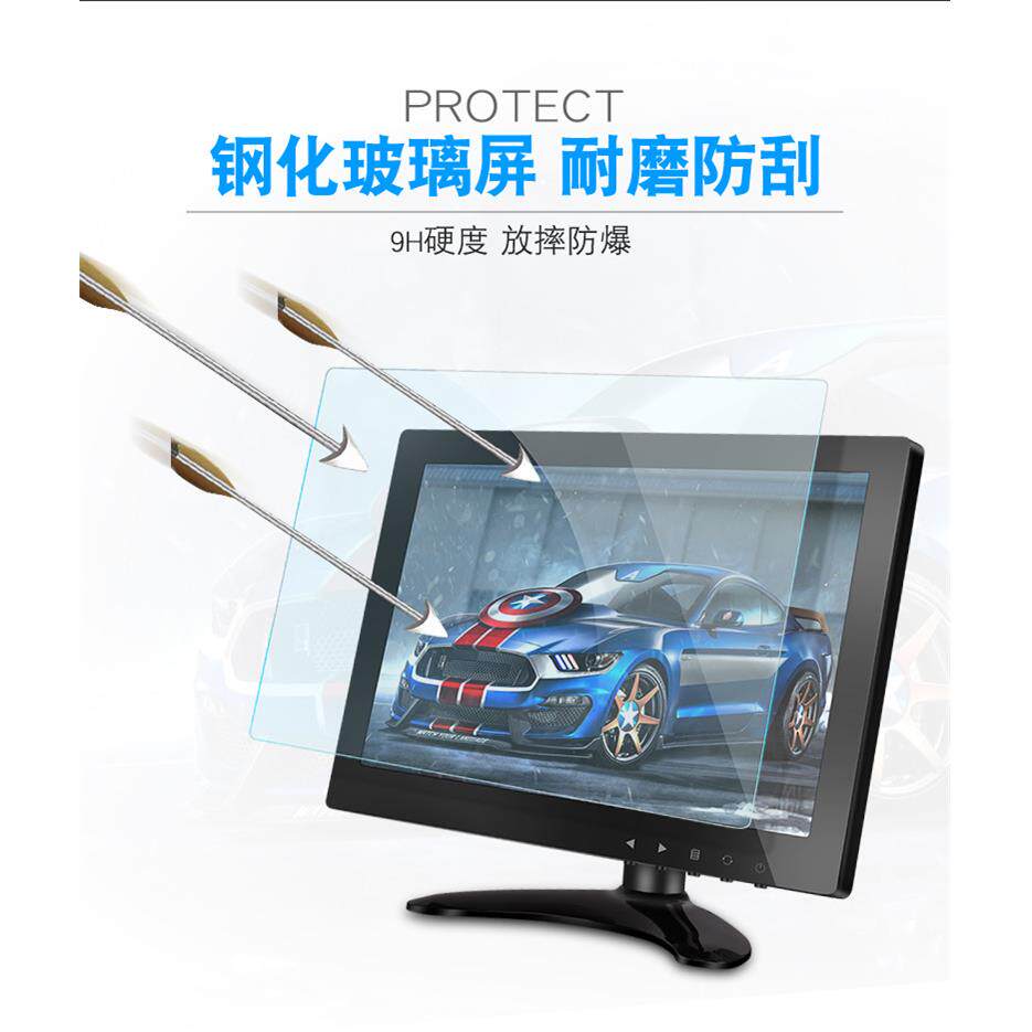 10寸家用监控显示PAN器hdmi晶多接显示器监控v视ga液监口器