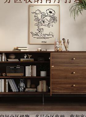 斗柜客墙厅收纳柜小立柜复古实木腿置物柜抽藤屉编柜卧室92063靠