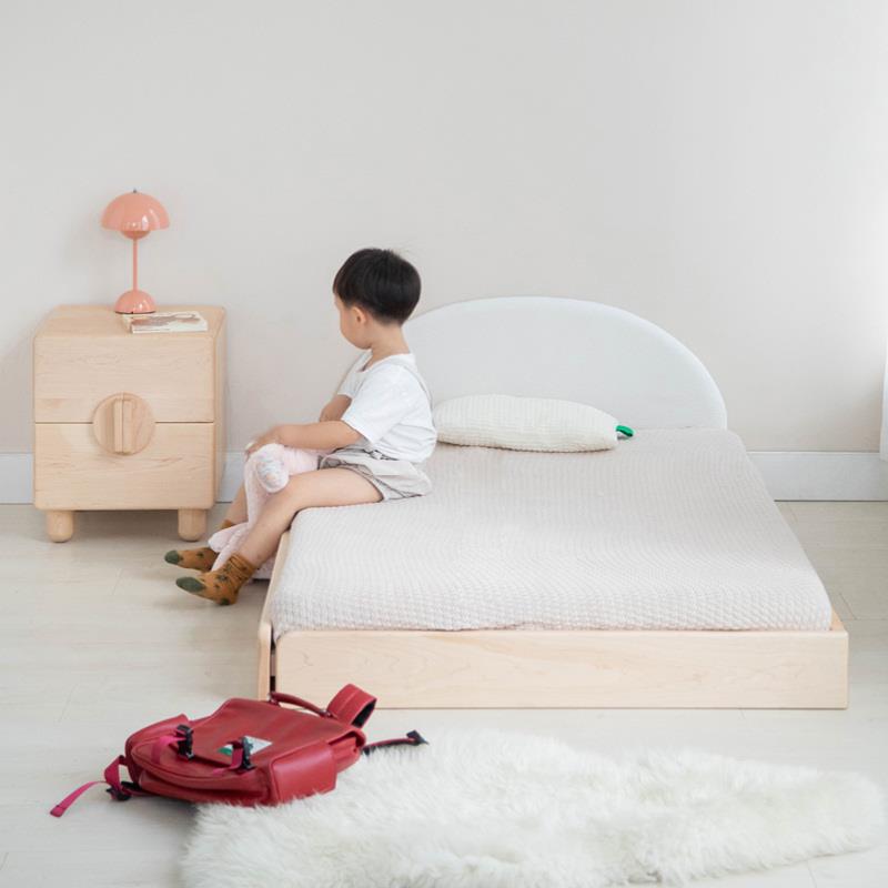 蒙8V镜湖床实木儿童抽床拼接伸缩拉床公主床卧XWU室氏床增