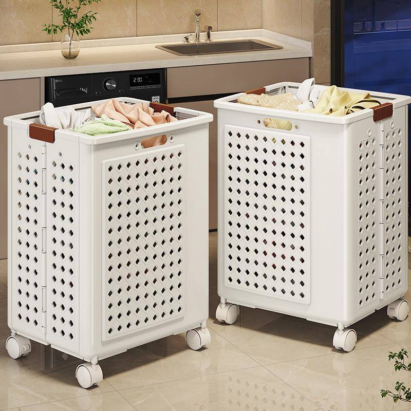 衣帽衣架宿舍衣篮可折NUR叠脏带轮子室卫生浴间可移动脏衣篓服收