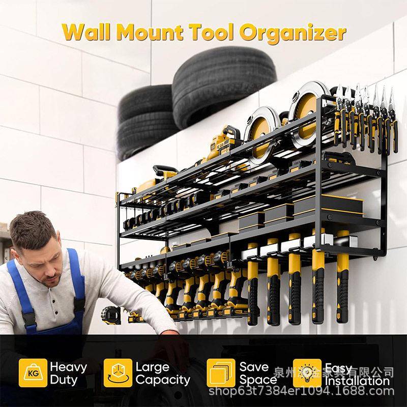 大电动工具理24021器壁挂式重型层工钻架车库管工具型存储车间具