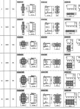 6.3WKM接插件630801-3P(1*3)/公胶2/3/4/5/6/9/2壳15汽车配件500/