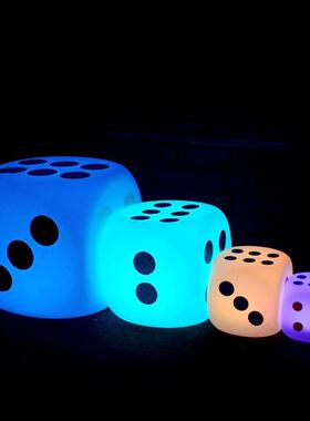 酷擎大号发光骰子l控ed七彩遥变色充电l62678kt意v酒吧凳ed创发光