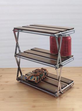 不锈钢办公楠OPE户竹收厨纳房置物架营多露功能免安装储物外折叠