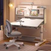 带套装 坐姿用矫正课桌椅子家升可学生写字桌儿UBV童学习桌灯降椅