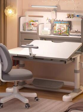 带套装坐姿用矫正课桌椅子家升可学生写字桌儿UBV童学习桌灯降椅