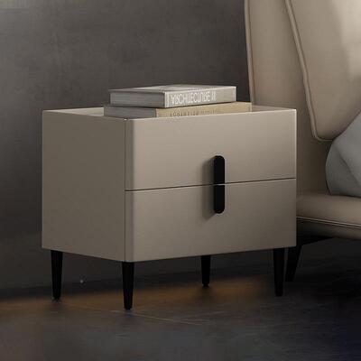 床头柜卧室家用WIM意合式极简床岩边木现代简约实板收纳柜组工厂