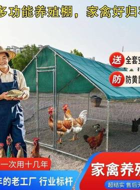 鸡棚鸡笼户外特大号家禽养殖兔防雨孔雀搭建鸽大型笼家鸡IIB用笼