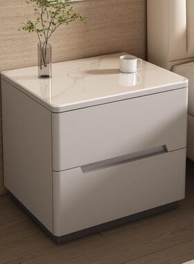 实木烤漆智能床头柜收纳多功能卧室简家约无线充电智锁能91143用