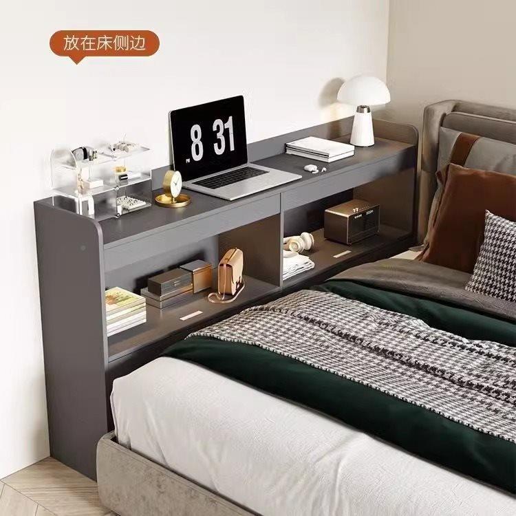 W*可床定卧室YSJ尾储纳一体靠墙床边柜床头柜书架夹缝墙收边长条
