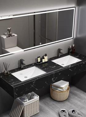 N5新卫客减公共厕所双盆洗手台大理石双柜浴XSO室组合生间洗人漱