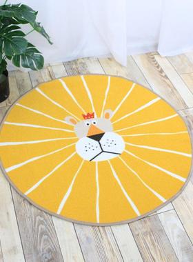 捷成地毯毯圆形儿地家41270用室儿童房地毯童卧卡通圆形地垫